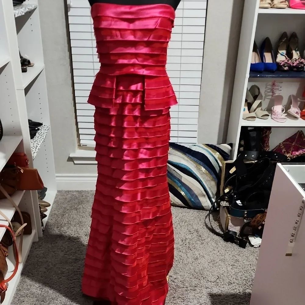 BCBGMaxAzria Strapless Pink Gown